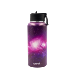 Purple Midnight Stainless Steel Hot And Cold Flask - Straw Lid - 540ML