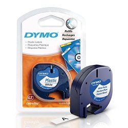 Dymo Letratag Labeling Tape For Letratag Label Makers Black Print On White Plastic Tape 1 2" W X 13' L 1 Roll 91331
