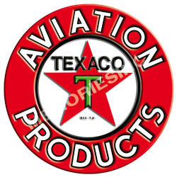 Texaco Aviation - Classic Round Metal Sign