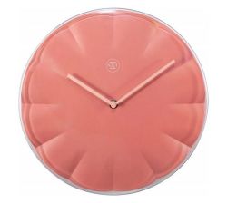 29CM Sweet Coral Plastic Round Wall Clock - Pink