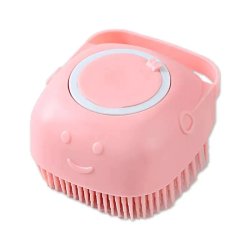 Silicone Pet Bath Brush - Pink
