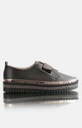 Footwork Ladies Blinky Casual Shoes - Black - Black UK 6