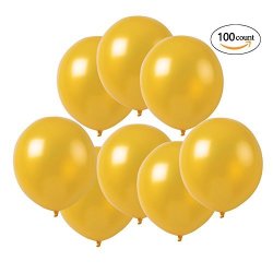 100 Ct Pearlized Gold Balloon 10" Latex Helium Balloons For Wedding Birthday Party Festival Christmas Decorations