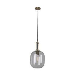 Hallstat Pendant Bronze With Clear Glass 350MM
