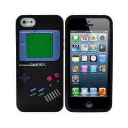 Onlinebestdigital - Iphone 5 Gameboy Style Silicone Skin Case Cover Shell - Black