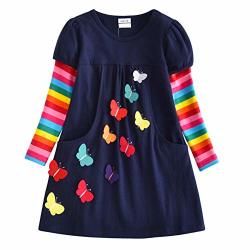 Vikita 2018 Toddler Girls Dresses Long Sleeve Girl Dress For Kids 3-8 Years LH5805 5T
