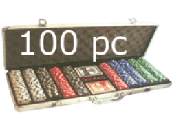 Poker Chip Set - 100pc X 11gr In Aluminium Case Single