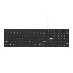 Office Executive Low Profile 109KEY Wired Keyboard - Black