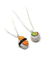 Sushi Necklace Set For Couples Sushi Roll Best Friend Necklace Sushi Jewelry