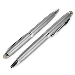 Ipad Stylus Pen Boxwave Evertouch Meritus Capacitive Styra Capacitive Stylus With Rollerball Pen For Apple Ipad - Metallic Silver