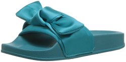 Steve Madden Girls' Jsilky Slide Sandal Turquoise 13 M Us Little Kid