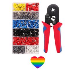 Tools 0.25-6MM 800 Piece Wire Crimping Terminal Set & Heart Sticker