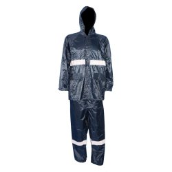 Pinnacle Navy Rubberised Rain Suit With Reflective - Medium Prices ...