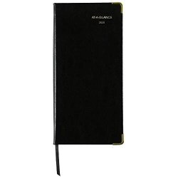 At-A-Glance 2020 Weekly & Monthly Fine Diary 3 X 7 Pocket Black 70111005