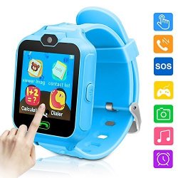 Fantasy Kids Smartwatch Phone Game Smartwatches For Kid Smart Watches Camera Games Touch Screen Cool Toys Watch Gifts For Girls Boys Children Blue