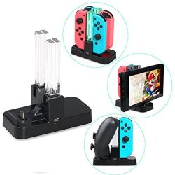 Nintendo Switch Controller Charger Pinchuanghui Nintendo Switch Console Joy-con And Pro Controller Charging Station With LED Indication