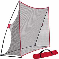 Oteymart 10 Ftx 7 Ft Portable Golf Net Golfing Practice Net Carry Bag Practice Hitting driving pitching Net With Bow Frame Indoors At Home Or Backyard