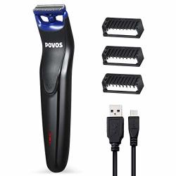 Electric Body Hair Trimmer For Men And Women Povos Waterproof USB Rechargeable Beard Trimmers Men's Grooming Kit Dry wet Hair Clipper