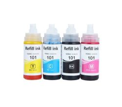 Compatible Epson 101 Ink Bottles Black Cyan Yellow And Magenta