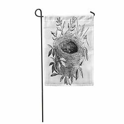 Tarolo Decoration Flag Nest Of Sedge Warbler Bird Vintage Sourced From Antique Book The Playtime Naturalist By Dr J E Taylor Published Thick Fabric