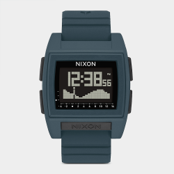 Nixon Men&apos S Base Tide Pro Dark Slate Digital Silicone Watch