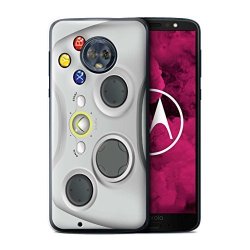 STUFF4 Phone Case cover For Motorola Moto G6 2018 WHITE Xbox 360 Design games Console Collection