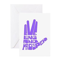 Cafepress - Live Long And Prosper - Greeting Card 20-PACK Note Card With Blank Inside Birthday Card Matte