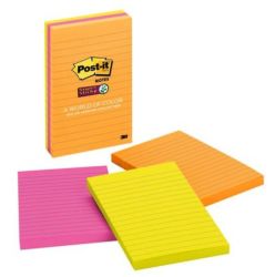 3M Post-it Super Sticky Notes Rio De Janeiro Collection Lined
