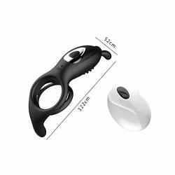 Ljx Vibrating C Ck Rings Rabbit Vibrad R Wireless Remote Control Double Silicone Soft Comfortable For Men's C Ck Rings Waterproof Backpack Sunglasses