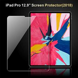 Qremix Ipad Pro 12.9 3RD Generation Screen Protector 2018 Clear Ipad Pro 12.9 Screen Protector Tempered Glass Film Compatable With Apple Pencil