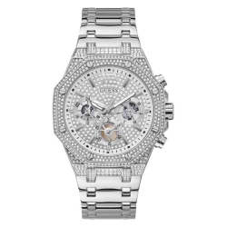 Guess Momentum Silver Tone Multi-function Gents Watch GW0419G1