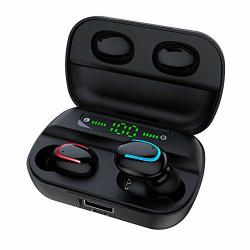 True Wireless Earbuds Bluetooth V5.0 Headphones Deep Bass Stero Sound MINI Headsets 80H Total Playtime With Charging Case Built-in MIC Earphones For Driving Sports