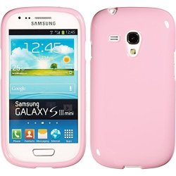 Phonenatic Silicone Case Compatible With Samsung Galaxy S3 MINI - Candy Pink Cover Cover