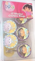 Dora The Explorer Pretty Paisley Shower Curtain Ring Set
