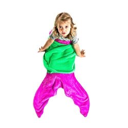 Blankie Tails Mermaid Tail Blanket Ages 2-5 Green pink