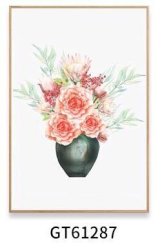 Prime Leader Wooden Framed Diy Oil Painting Paint By Number Kit Flower Arrangement Peony And Protea Cynaroides 16X20 Inch