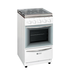 Appliances 4 Plate Gas Stove With Gas Oven - White