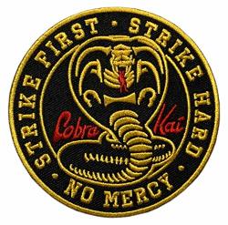 Cobra Kai No Mercy Strike First Strike Hard Patch "velcro Brand" FASTENER-3.5 INCH-KP-5