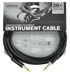 D'addario Kill Switch Instrument Cable 20 Feet
