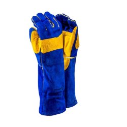 Blue Welding Gloves Elbow Length