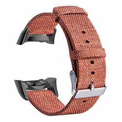 MCHOME11 Watch Band Compatible With Samsung Galaxy S2 R720 R730 Fashion Canvas Watch Strap Band Replacement For Samsung Galaxy S2 R720 R730 Orange