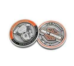 Harley Davidson Milwaukee-eight Bar &amp Shield Logo Challenge Coin 1.75 In
