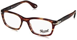 Persol Men's PO3012V Eyeglasses Brown violet Torquoise 54MM