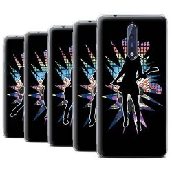STUFF4 Gel Tpu Phone Case Cover For Nokia 8 Pack 24 Designs Rock Star Pose Collection