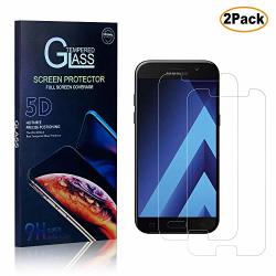 UNEXTATI Anti Scratch Tempered Glass Screen Protector Film for Samsung Galaxy A7 2018 2 Pack Screen Protector Compatible with Galaxy A7 2018