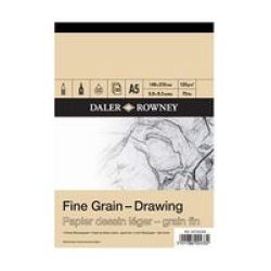 Daler Rowney Fine Grain Drawing Pad Cartridge Paper 120GSM A2