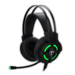 Andes Green LIGHTING|210CM Cable|usb|omni-directional Luminous Gooseneck MIC|40MM Bass Driver|stereo Gaming Headset - Black green