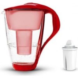 Water Filter Jug Glass LED Classic - 2 Litre - Red