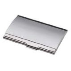 2-TONE Metal Business Card Case - Silver