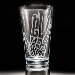 Star-trek Live Long And Prosper Engraved Pint Glass Great Gift Idea Personalized
